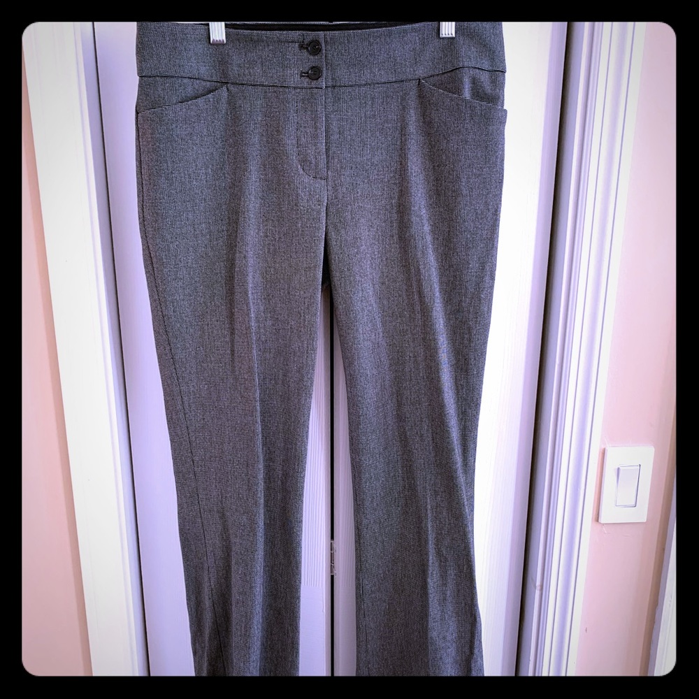 Black/white patterned boot cut trouser from LOFT